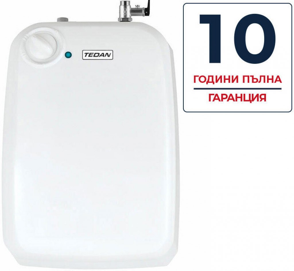 Обемен бойлер Tedan Mini INOX 8л под мивка